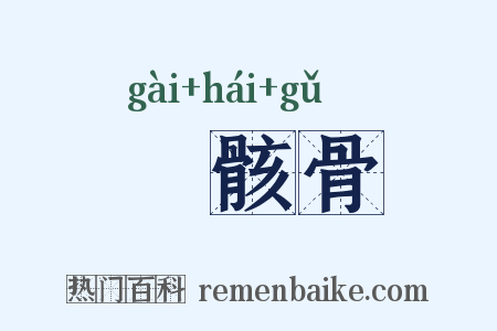匄骸骨是什么意思的图片